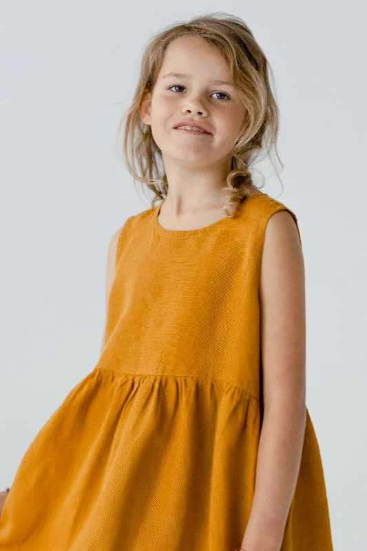 Day-To-Night Styles Mini Me Smock Dress, Sleeveless Casual Elegance