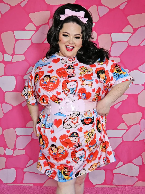 Style Upgrade Limited Edition Kitschy Valentine T-shirt dress Flash Sale