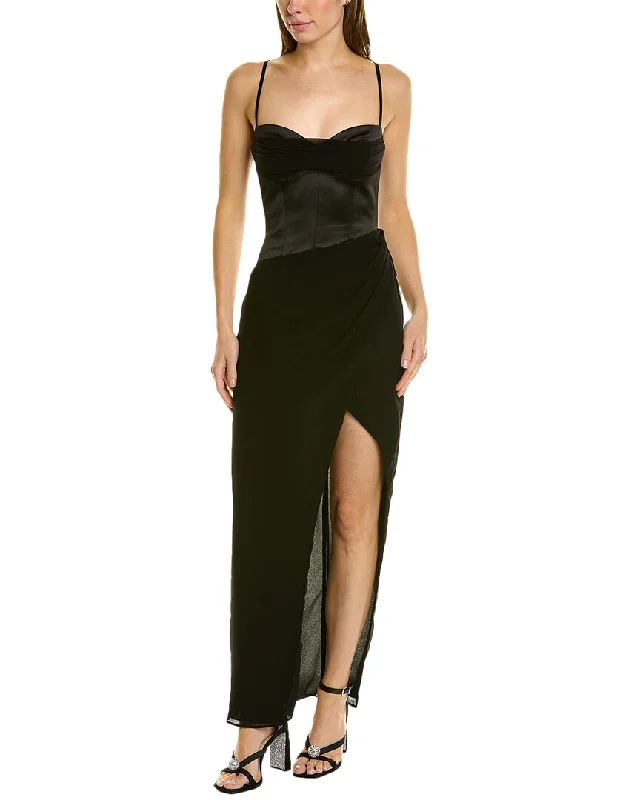 Discount Extravaganza Nicholas Solara Silk-Blend Gown Minimalist Elegant