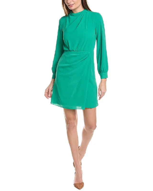 Discover Promotions Donna Morgan Draped Crepe Mini Dress Today Only