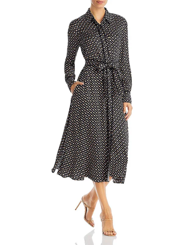 Chic & Modern Sales Womens Printed Long Midi Dress Statement Piece