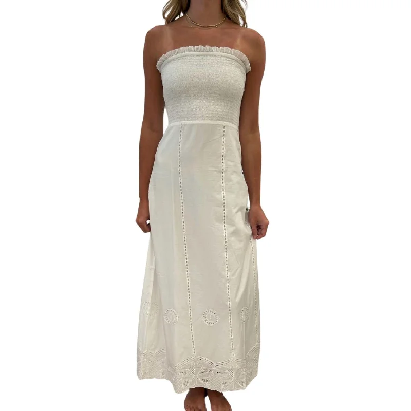 Playful Fashion Offers Abbey Maxi Dress In White Fashion-Forward Style