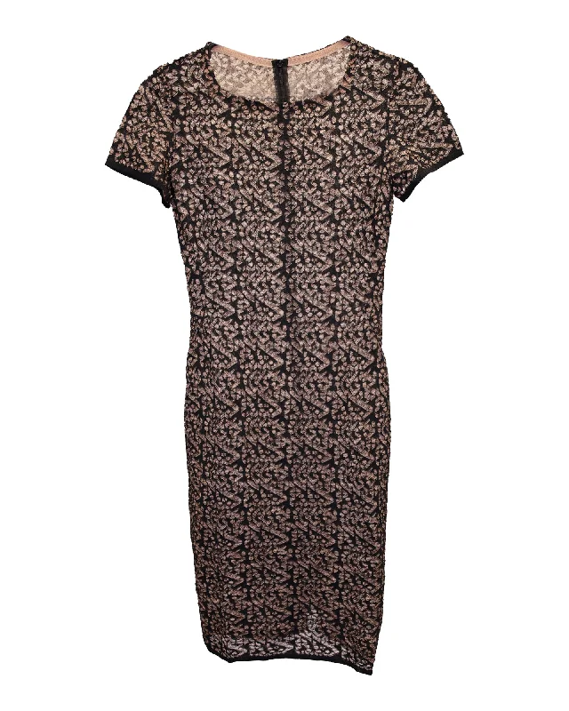 Unbeatable Deals Alaia Patterned Knit Midi Dress in Multicolor Viscose Effortless Grace