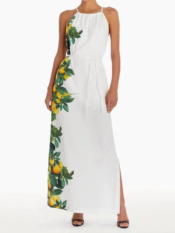 Sophisticated Street Style Offers Alicanta Maxi Dress In Lemonhead Romantic Detailing