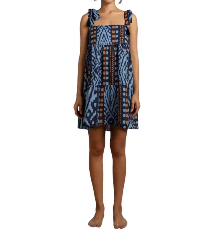 Unleash Your Trend Driven Style Amaia Tola Mini Dress In Blue Casual Chic