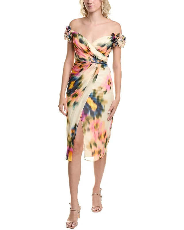 End-Of-Season Clearance Carla Ruiz Midi Dress Tropical Island - Inspired Attire