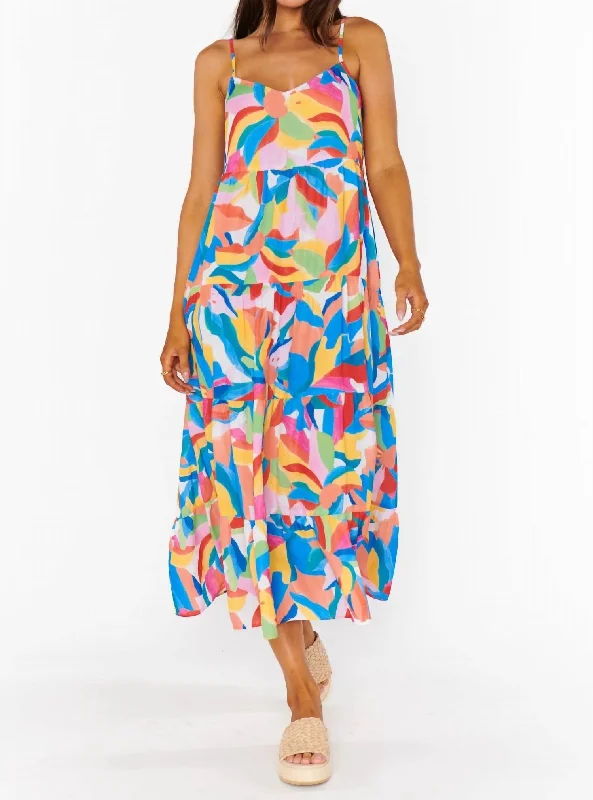 Chic & Modern Sales Caroline Maxi Dress In Rainbow Pop Alluring Design