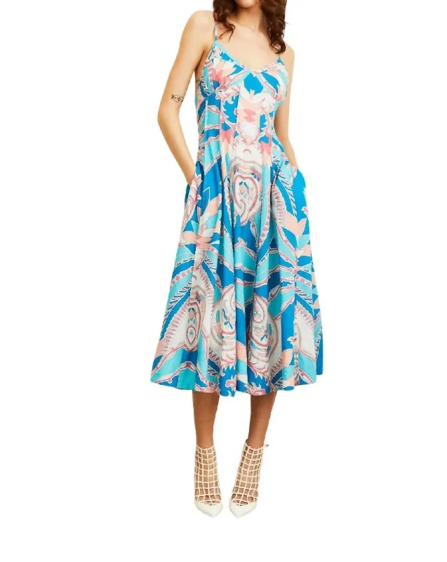 Limited Time Offers Chloe Midi Dress In Bennett Print Classic Charm