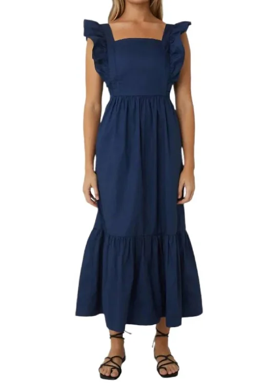 Flash Sales Florence Maxi Dress In Navy Vintage Charm