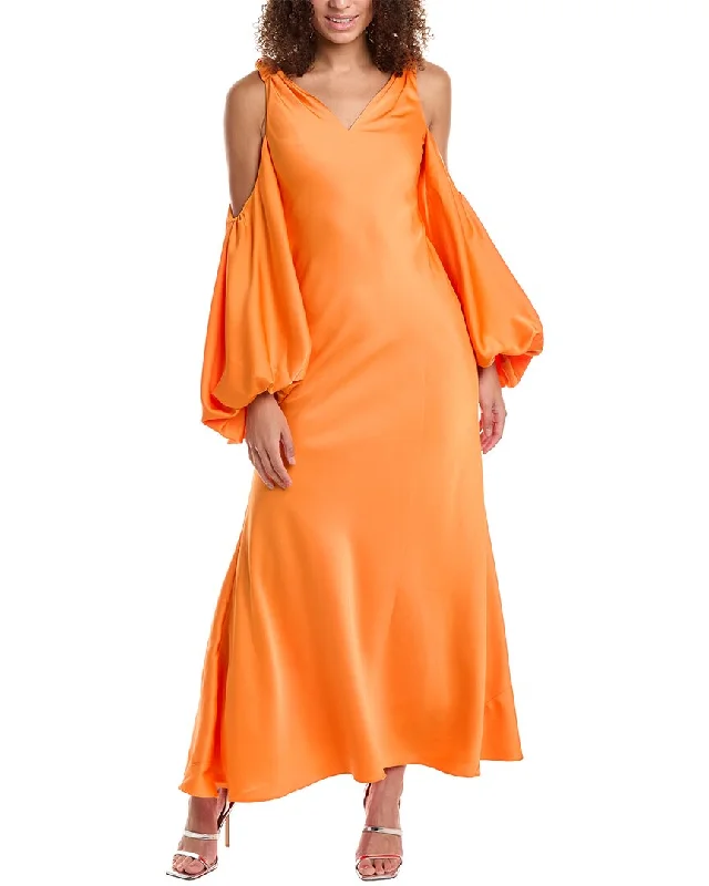 Popular Collection Halston Binnie Gown Vibrant Prints