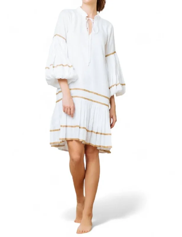 Special Offer For You Ilana Mini Dress In White Parisian Effortless Chic Style