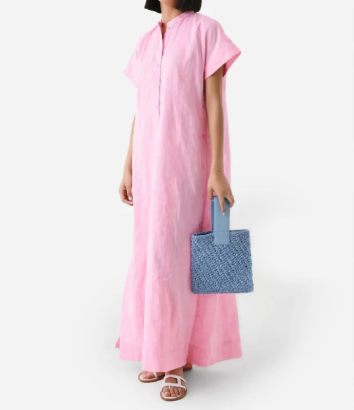 New Arrivals Leiden Maxi Dress In Pink Bold Silhouette