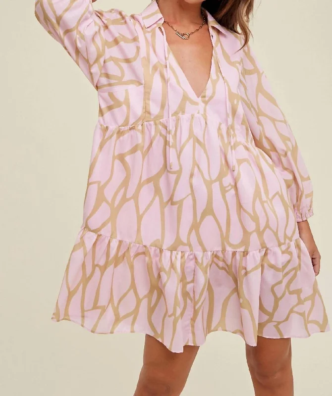 Insane Discount Onslaught Lined Mini Dress In Pink/gold Chic Urban Fashion Look