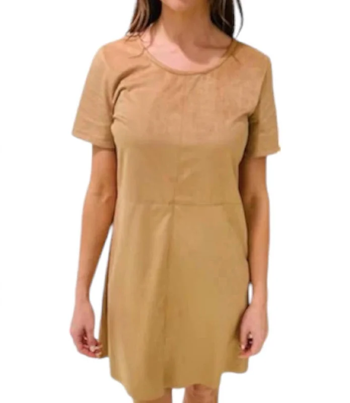 Valentine's Special Margaret Mini Dress In Taupe Bold Silhouette