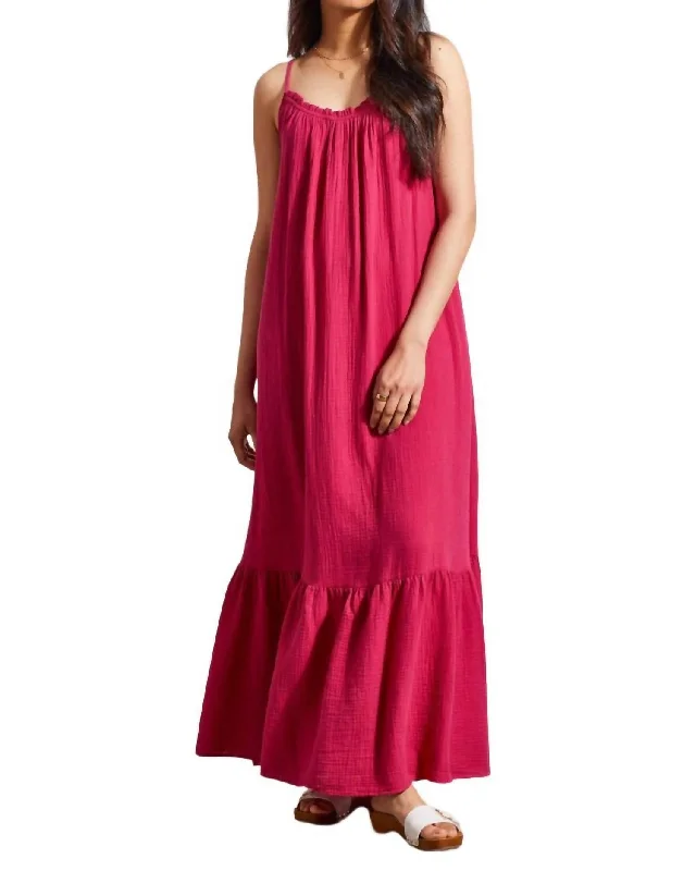 Don't Miss Out Maxi Dress With Frill In Daiquiri Refined Look