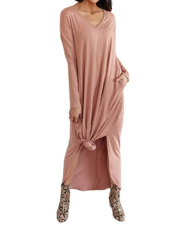 Hurry Before It'S Gone Melanie Maxi Dress In Mauve Big Savings on Minimalist Office Styles