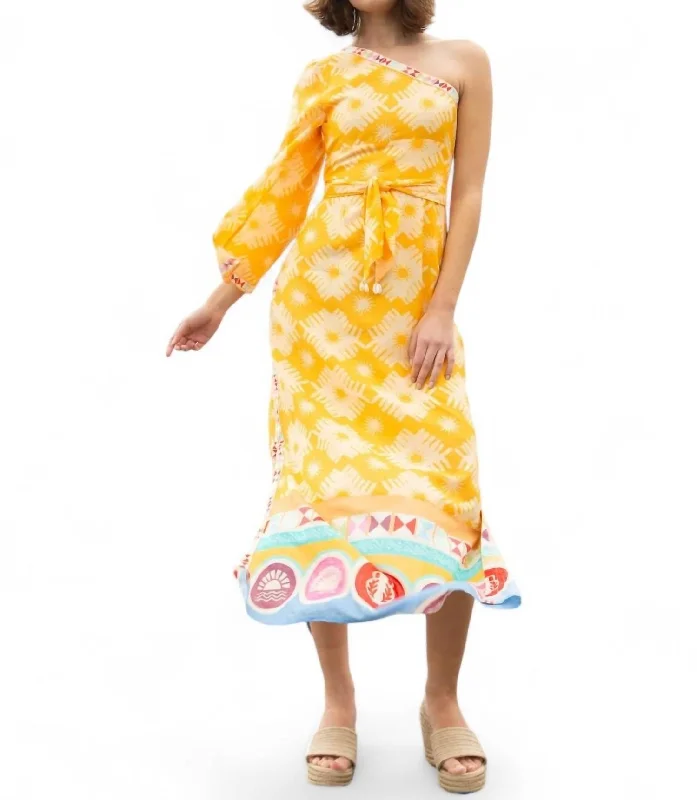 Fresh Styles, Fresh Deals Mila Maxi Dress In Sunny Side Up Bold Patterns