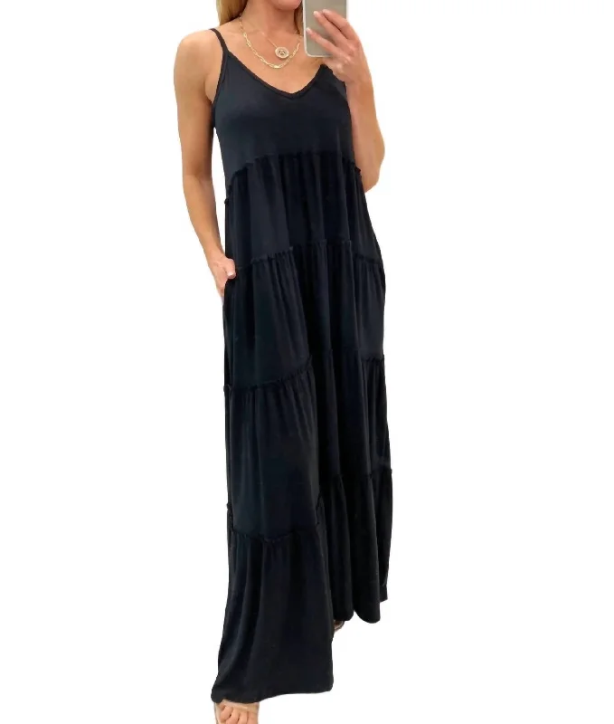 Timeless Style Promotions Miya Maxi Dress In Black Feminine Elegant