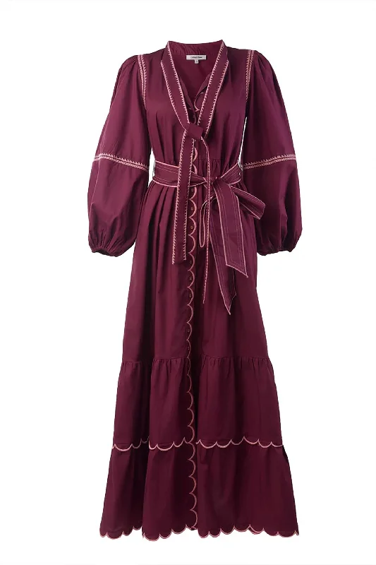 Seasonal Sale Myrna Maxi Dress In Solid Play Graceful Movement