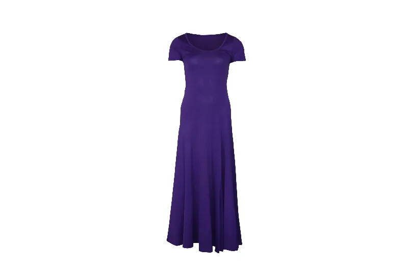 New In This Season Ralph Lauren Maxi Dress in Purple Cotton Coastal Beach - Inspired Style