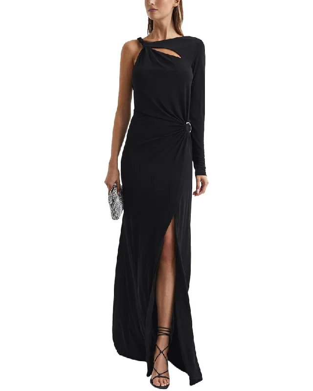 Huge Discounts This Week Reiss Catalina Cut Our Hardware Detail Jersey Maxi Dress Playful Elegance