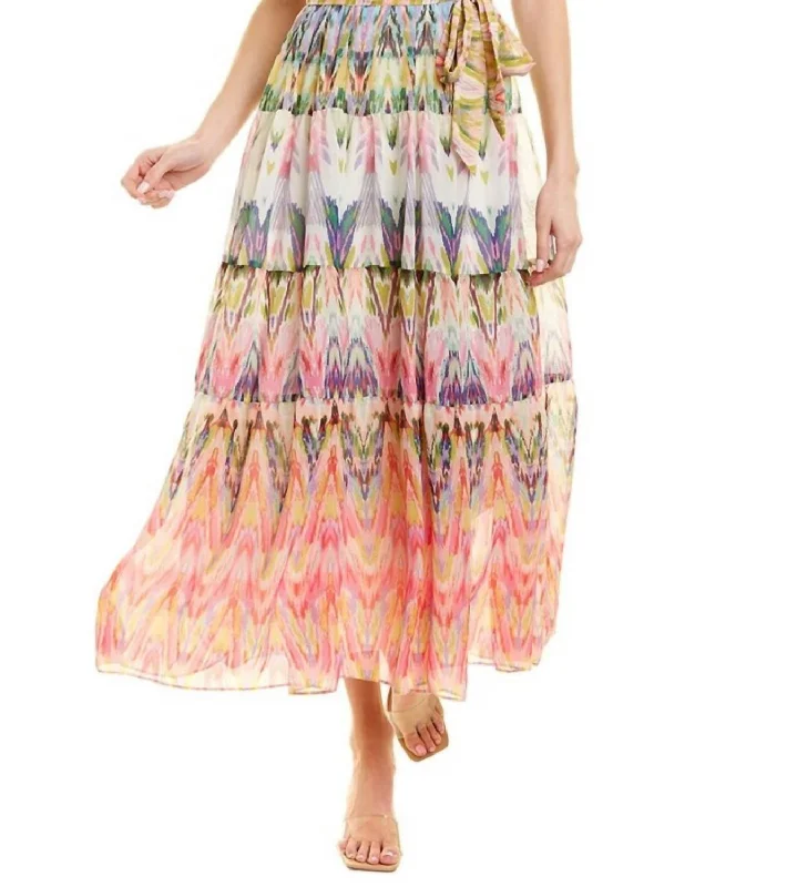 New Season Fashion Preview Sleeveless Multi Print Maxi Dress In Lilac Coral Coastal Beach - Inspired Style