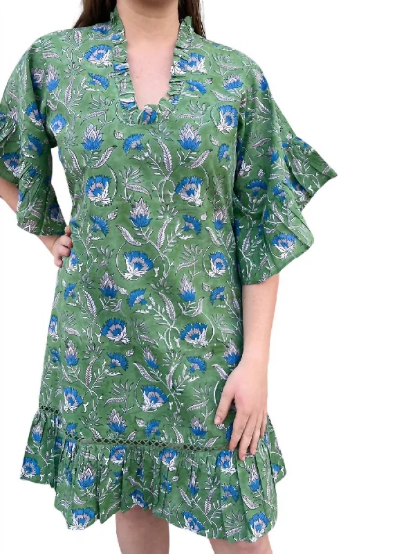 The Latest Trends Soleil Mini Dress In Green Goddess Y2K Nostalgic Fashion Look