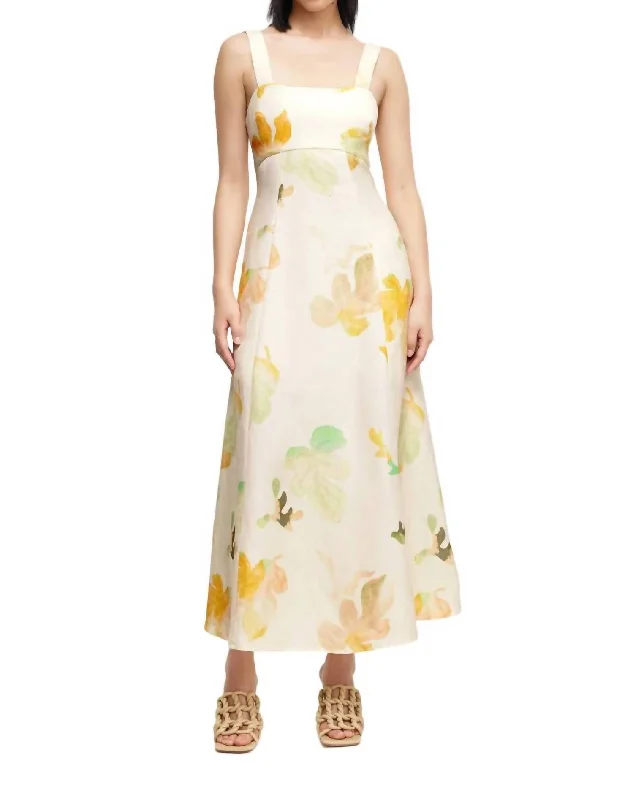 Daily Deals Tate Midi Dress In Botanic Impression Limited - Edition Drops