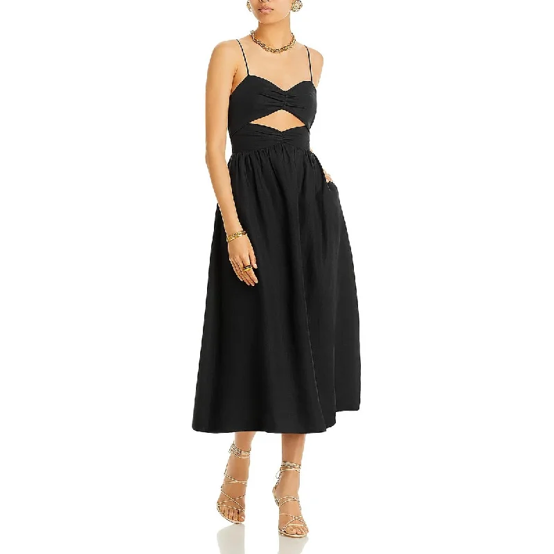 Chic Style, Always In Vogue Womens Below Knee Cutout Midi Dress Coastal Beach - Inspired Style